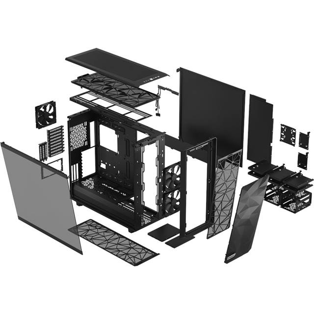 Fractal Design Boîtier d’ordinateur Meshify 2 XL Light TG Noir