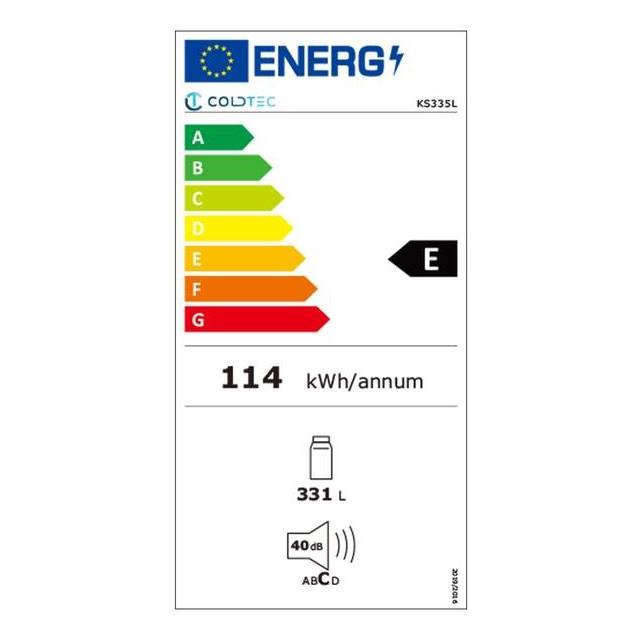 Coldtec by Kibernetik Réfrigérateur KS335L  Droit (modifiable)