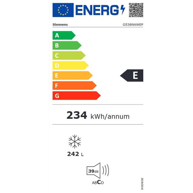 Siemens Congélateur GS36NAWEP Droite