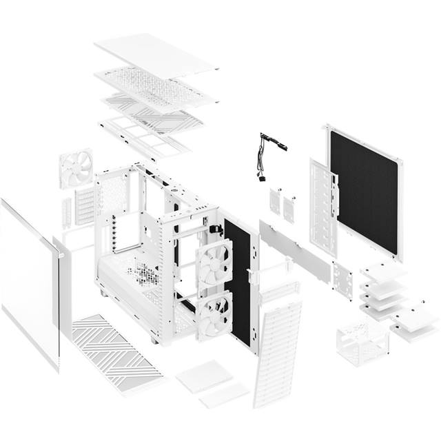 Fractal Design Boîtier d’ordinateur Define 7 Clear Blanc