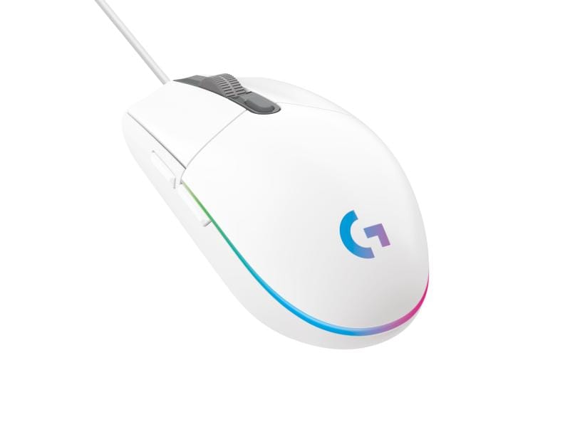 Logitech Souris de gaming G203 Lightsync Blanc