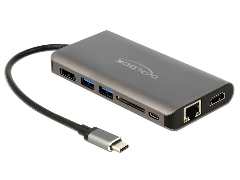 Delock Station d'accueil USB 3.1 Typ-C HDMI/DP/USB 3.0/SD/LAN/PD 3.0