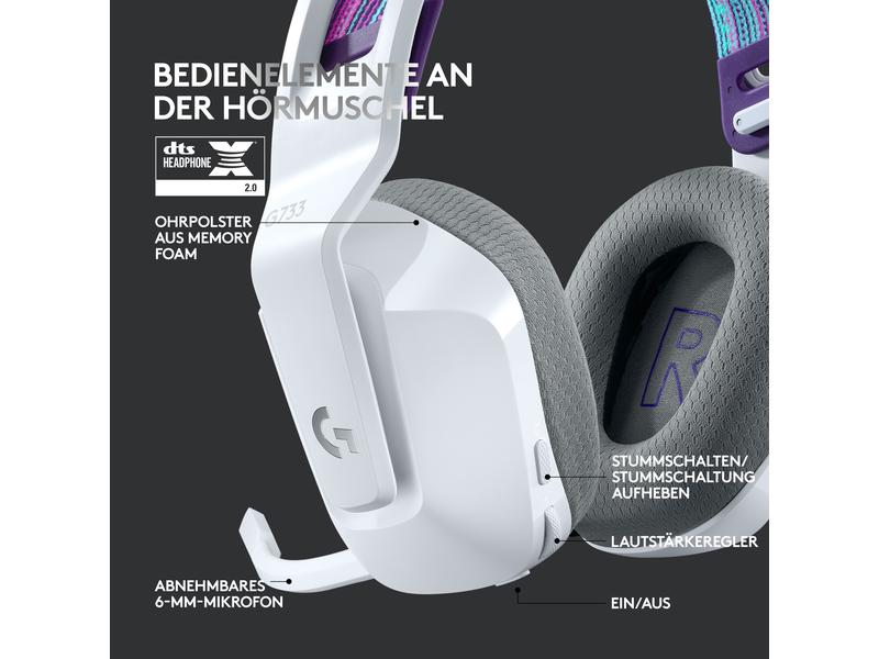 Logitech Headset G733 Lightspeed Weiss