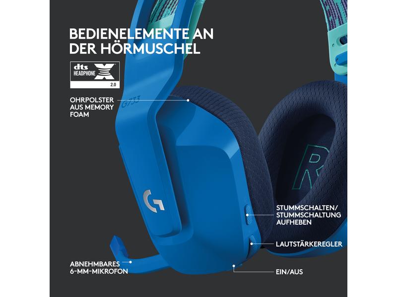 Logitech Écouteurs G733 Lightspeed Bleu