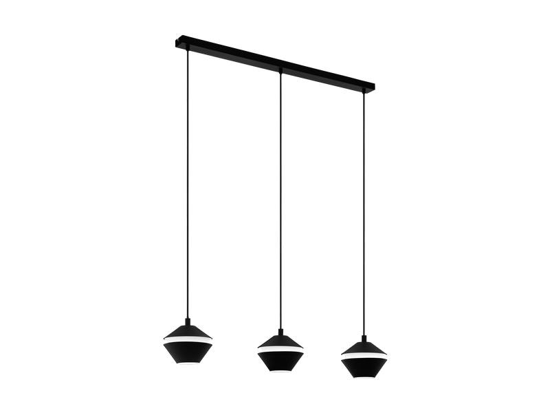 EGLO Leuchten Lampe suspendue PERPIGO 3x GU10, Noir/Blanc