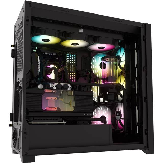 Corsair Boîtier d’ordinateur iCUE Midi Tower 5000X RGB TG Noir