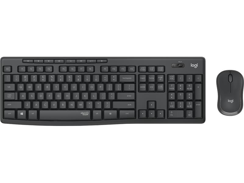 Logitech Ensemble clavier-souris MK295 Graphite Mise en page CH