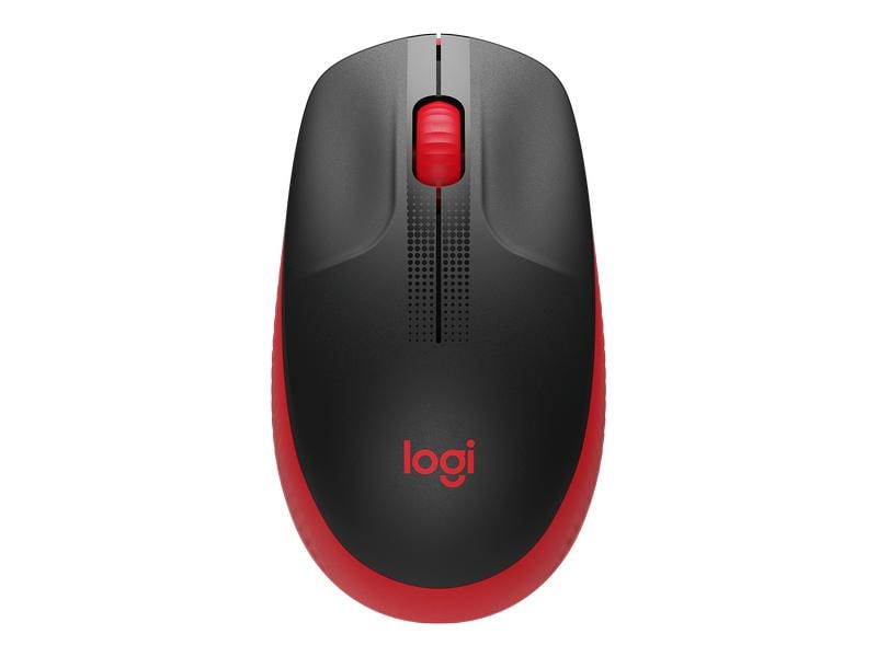 Logitech Souris M190 Rouge/Noir, sans fil