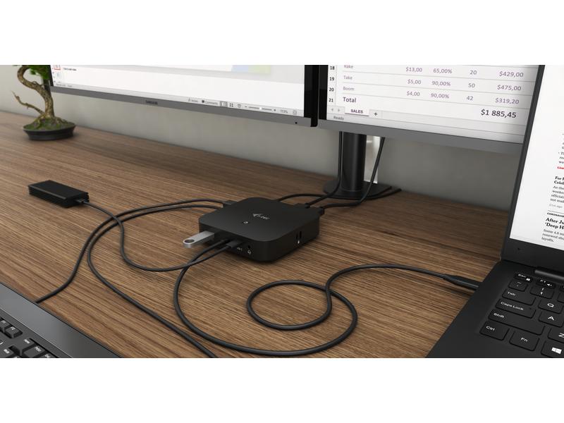 i-tec Dockingstation USB-C HDMI DP Dual PD 65W + UC 77 W