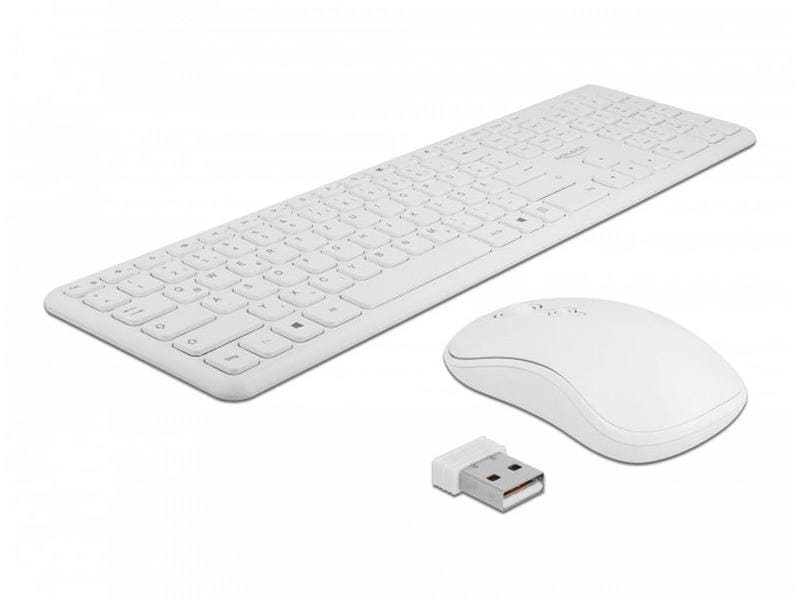 Delock Ensemble clavier-souris 12703 Wireless Blanc