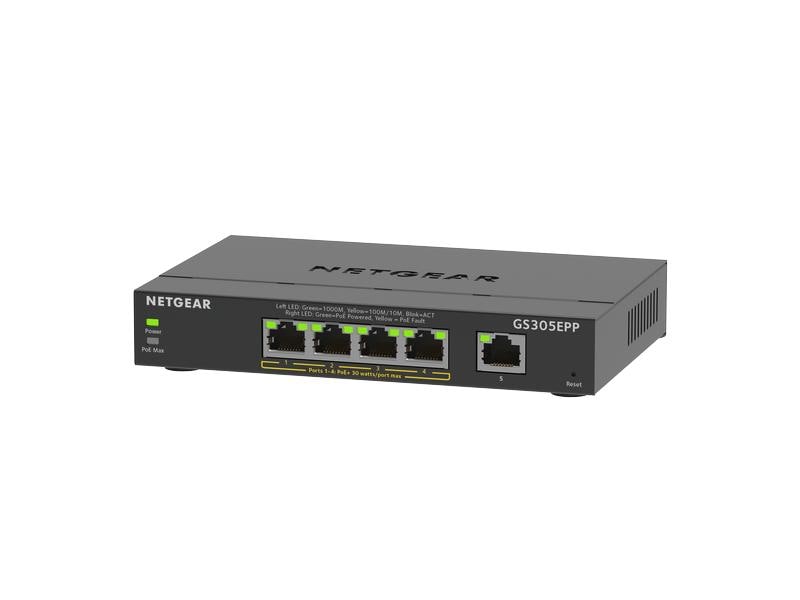 Netgear PoE+ Switch GS305EPP-100PES 5 Port