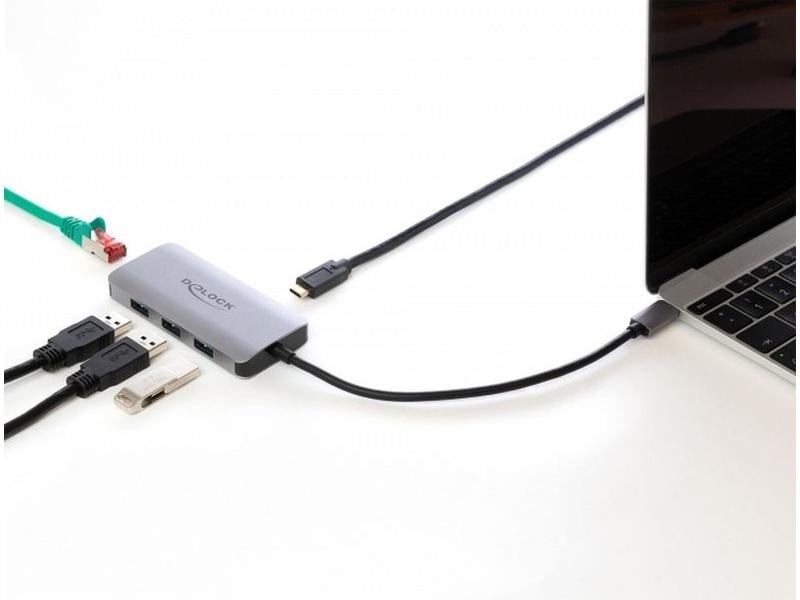 Delock Dockingstation USB-C – USB-A/LAN/PD 100W