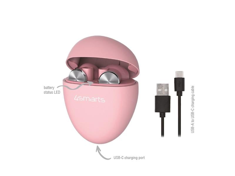 4smarts Écouteurs True Wireless In-Ear Pebble Rose