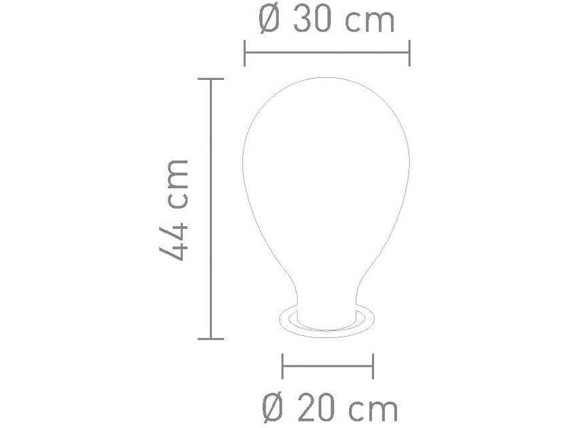 SOMPEX Tischleuchte Bolha 1x E27 44 cm, Smoke