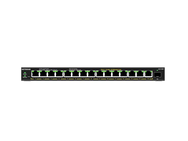 Netgear PoE+ Switch GS316EP-100PES 16 Port