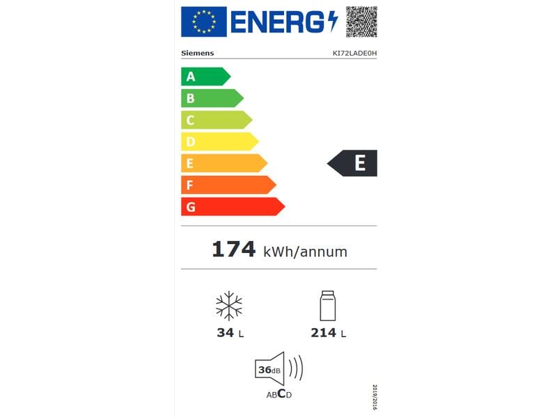 Siemens Réfrigérateurs congélateurs encastrés KI72lADE0Y Droite/Changeable