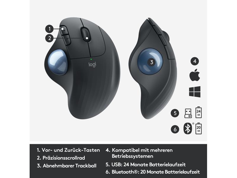 Logitech Trackball Ergo M575 Wireless Graphite