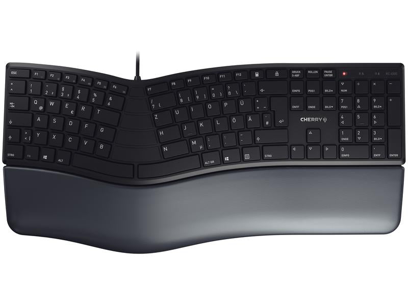 Cherry Tastatur KC 4500 ERGO DE-Layout Schwarz