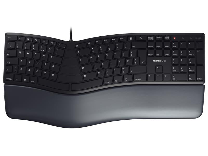 Clavier Cherry KC 4500 ERGO disposition US Noir