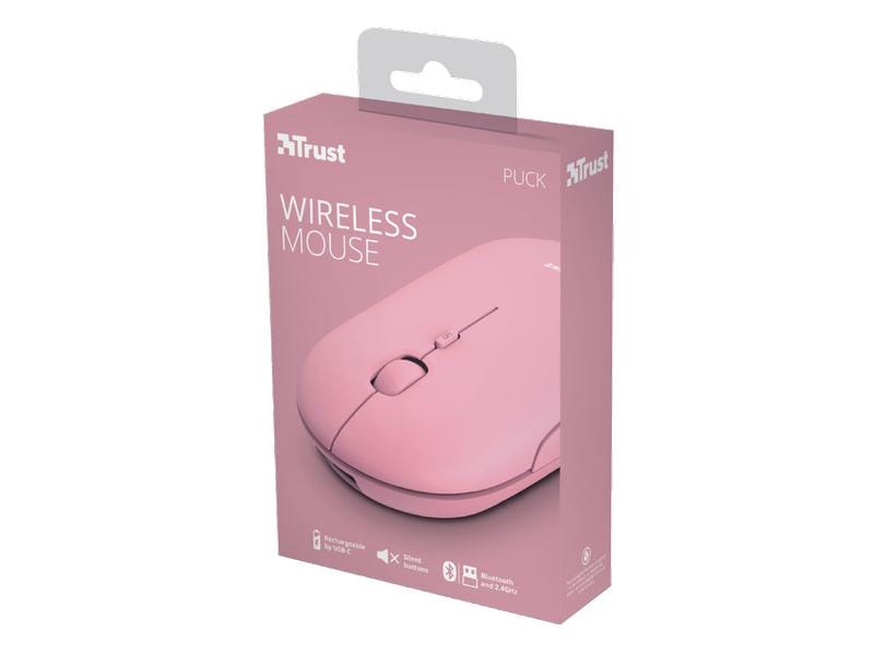 Trust Souris Puck Rechargeable Rose