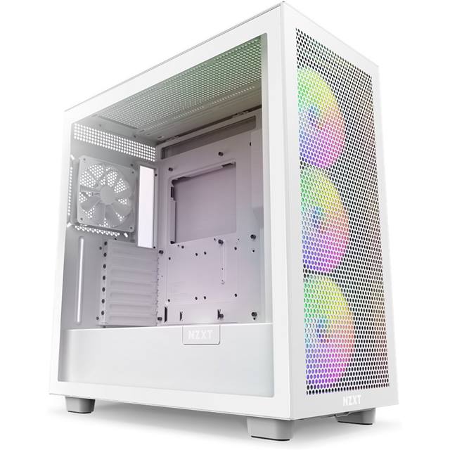 NZXT Boîtier d’ordinateur H7 Flow RGB Blanc mat