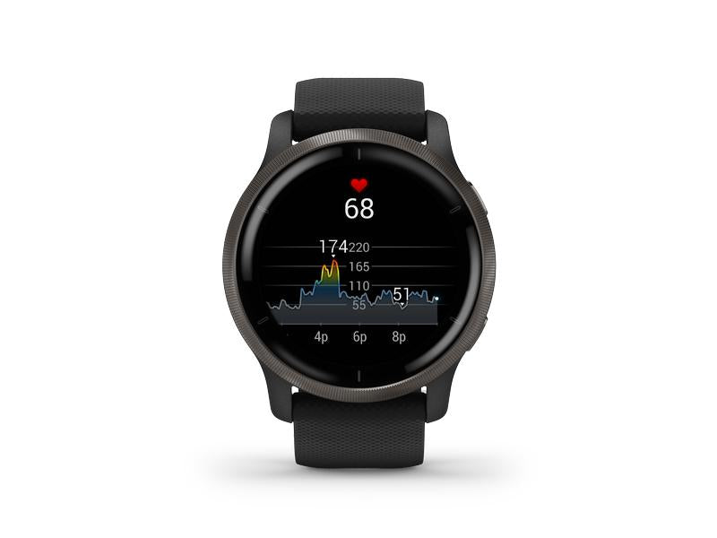 GARMIN Sportuhr Venu 2 Schwarz/Grau