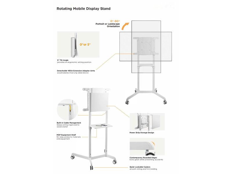 Audioraq TV-Trolley 37"-70" Weiss