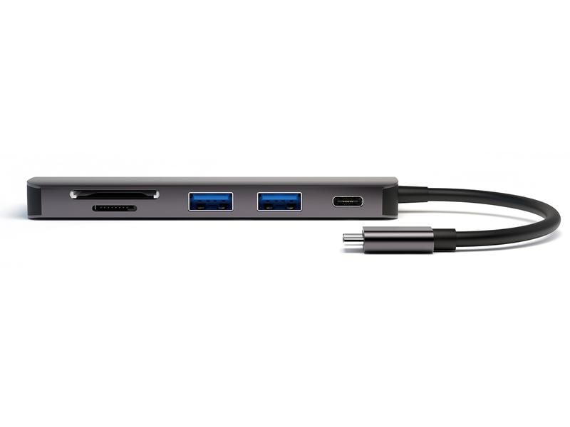 4smarts Station d’accueil Hub 6en1 USB-C – HDMI/USB-A/SD/PD