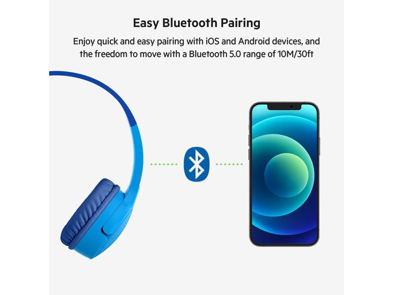 Belkin Wireless On-Ear-Kopfhörer SoundForm Mini Blau