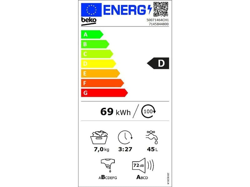 Beko Machine à laver 50071464CH1 Gauche