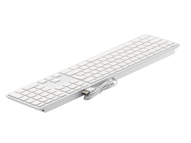 LMP Clavier KB-1243 Blanc, disposition DE avec clavier numérique