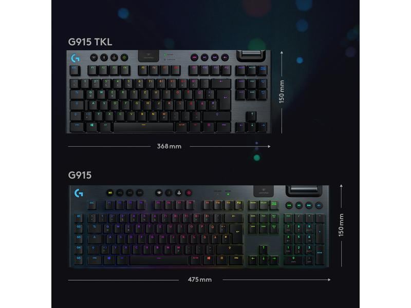 Logitech Gaming-Tastatur G915 TKL Wireless GL Tactile