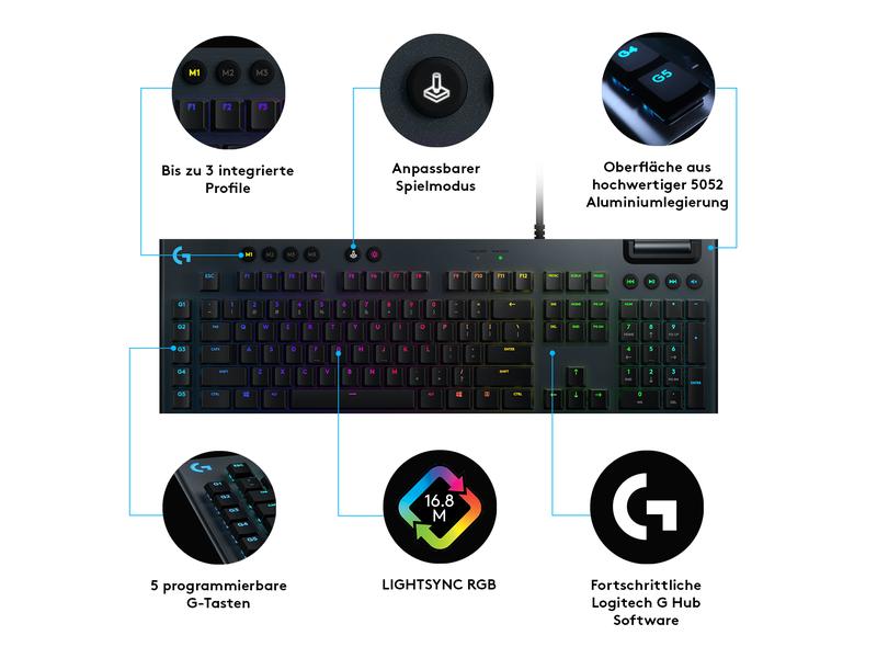 Logitech Clavier de gaming G815 GL Tactile