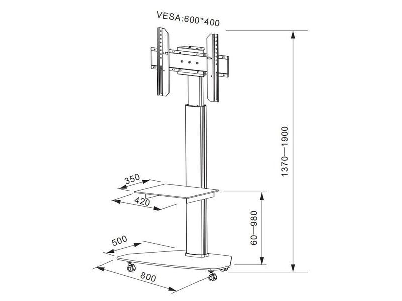 Audioraq Trolley TV Home Noir