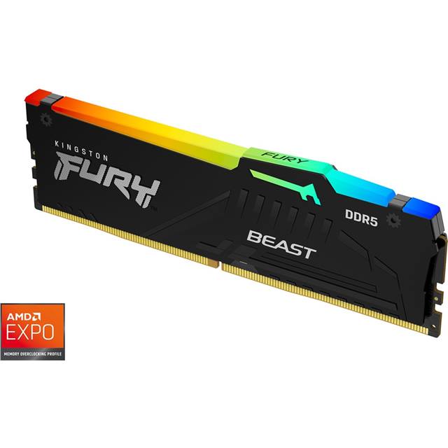 Kingston Fury Beast RGB, DDR5, 16GB (1x 16GB), 5600MHz