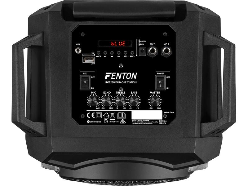 Fenton Lautsprecher LIVE280 Karaoke Maschine Schwarz
