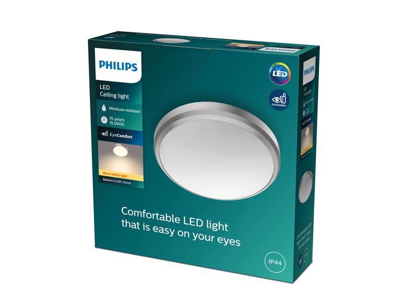 Philips Plafonnier Balance 6 W, 2700 K, Nickel