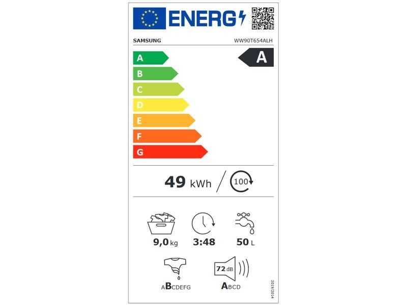 Samsung Machine à laver WW90T654ALH/S5 Gauche