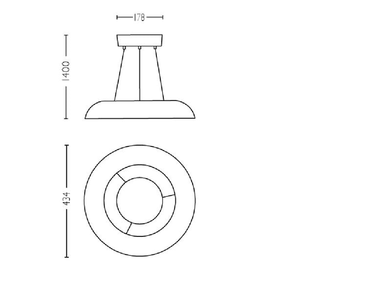 Philips Hue White Amb. Amaze suspension blanc 2750 lm + dimmer