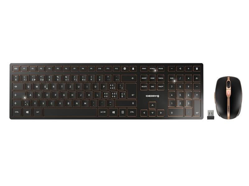 Cherry Ensemble clavier-souris DW 9100 Slim Noir / Bronze