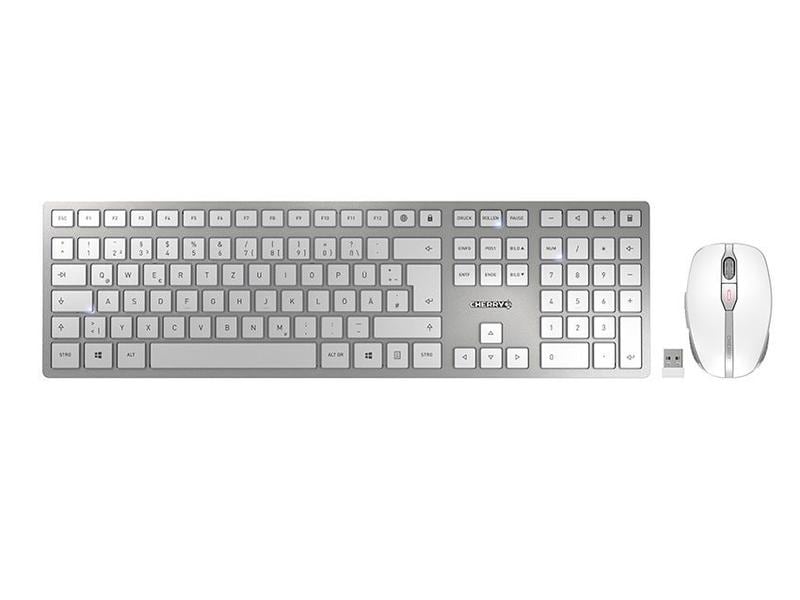 Cherry Ensemble clavier-souris DW 9100 Slim Blanc / Argent