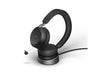 Jabra Casque Evolve2 75 Duo MS Noir, USB-C, avec station de chargement