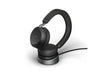 Jabra Casque Evolve2 75 Duo MS Noir, USB-A, avec station de chargement