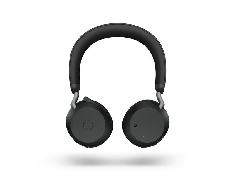 Jabra Headset Evolve2 75 Duo UC Schwarz, USB-A, inkl. Ladestation