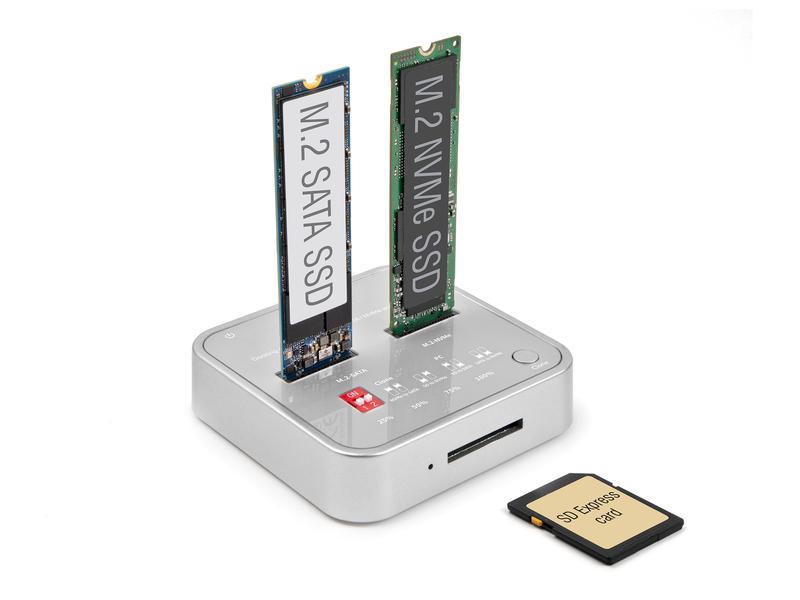 Delock Station d'accueil pour SSD avec SD Express lecteur de cartes