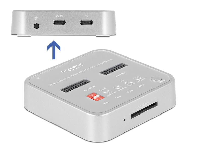 Delock Dockingstation für SSD mit SD Express Card Reader