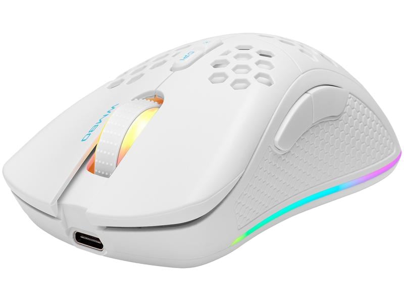 DELTACO Souris de gaming WM80 RGB Blanc