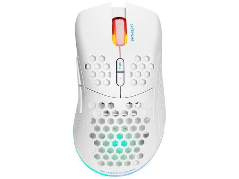 DELTACO Souris de gaming WM80 RGB Blanc