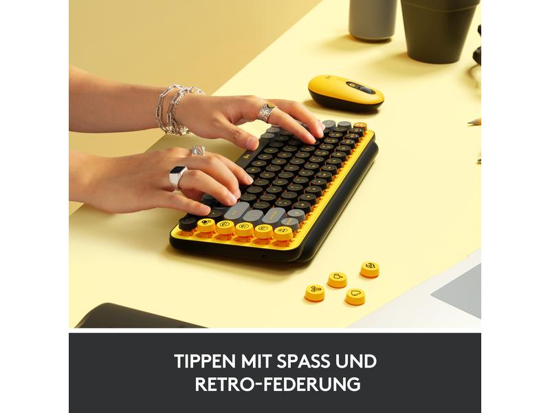 Logitech Tastatur POP Keys Blast Yellow