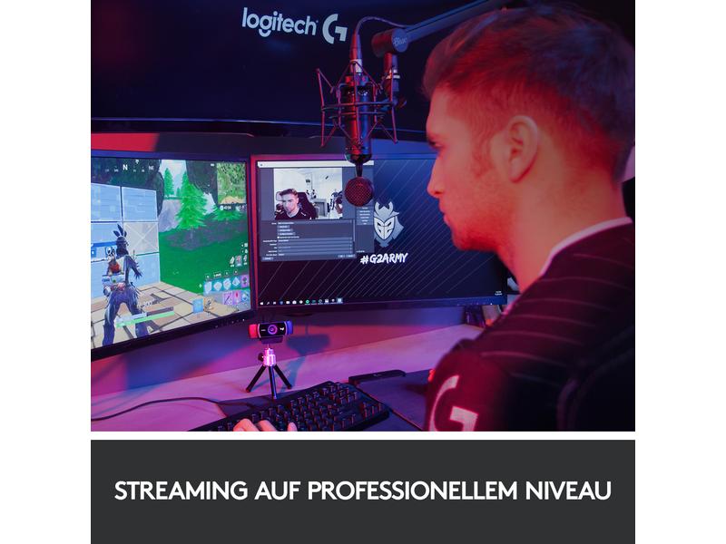 Logitech Webcam C922 Pro Stream , mit Stativ, Full-HD 1080p, USB